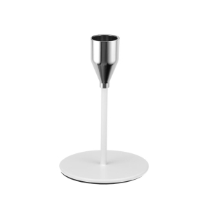 Świecznik metalowy Elegant White 12cm RAVI